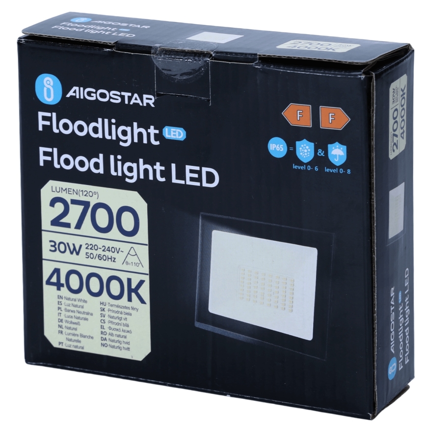 Aigostar - Reflector LED/30W/230V 4000K IP65