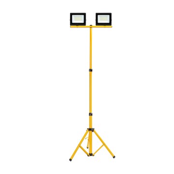 Aigostar - Reflector LED con trípode 2xLED/30W/230V 6500K IP65 naranja/negro