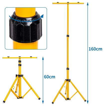 Aigostar - Reflector LED con trípode 2xLED/30W/230V 6500K IP65 naranja/negro