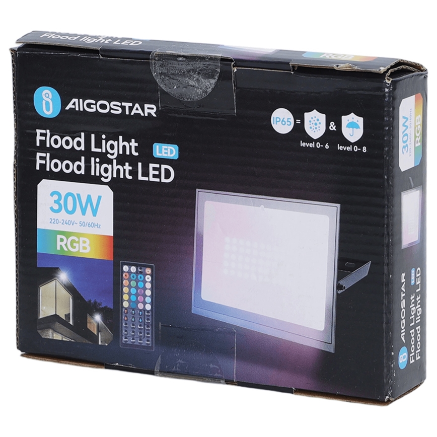 Aigostar - Proyector LED RGB regulable LED/30W/230V IP65 + control remoto