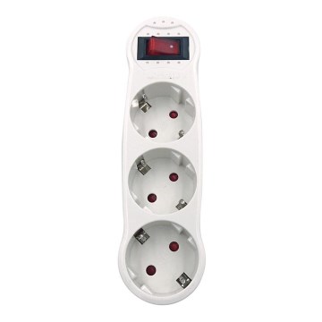 Aigostar - Regleta con interruptor 3x16A/230V SCHUKO