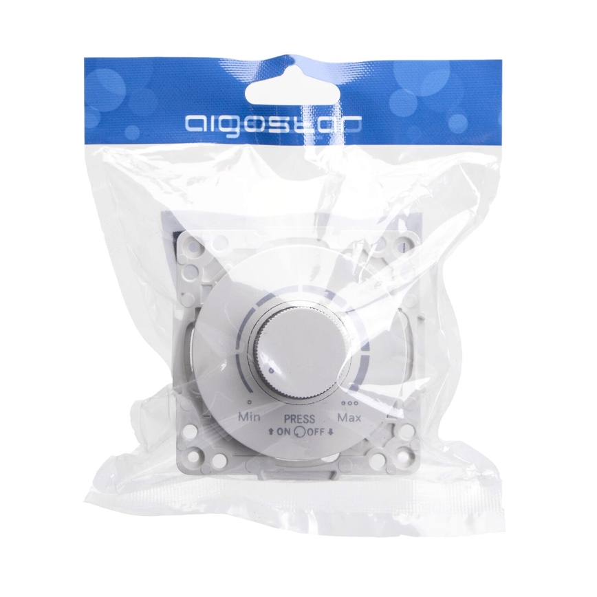 Aigostar - Regulador giratorio 300W/230V blanco