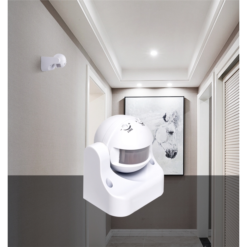 Aigostar - Sensor de movimiento infrarrojo para exteriores 230V IP44 blanco