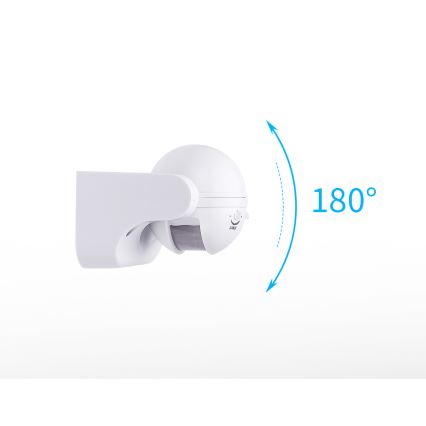 Aigostar - Sensor de movimiento infrarrojo para exteriores 230V IP44 blanco
