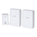 Aigostar - SET 2x Campana inalámbrica 3xAA/12V IP44 blanco