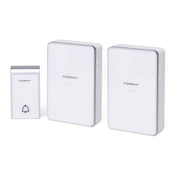 Aigostar - SET 2x Campana inalámbrica 3xAA/12V IP44 blanco