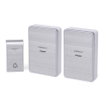Aigostar - SET 2x Campana inalámbrica 3xAA/12V IP44 plata