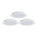 Aigostar - SET 3x Lámpara empotrable LED regulable MESH LED/9W/230V 2700K-6500K diá. 14,5 cm