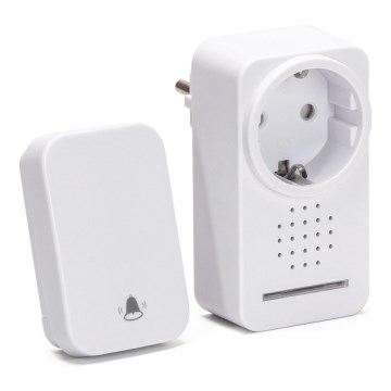 Aigostar - Timbre inalámbrico con enchufe integrado 1Z 230V IPX4 blanco