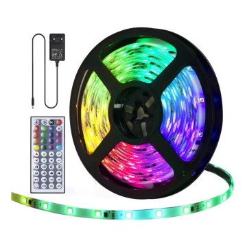 Aigostar - Tira LED RGB regulable para exterior 5m LED/24W/12/230V IP65 + mando a distancia