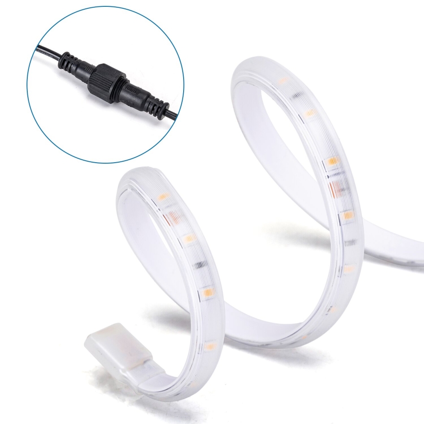 Aigostar - Tira LED solar regulable LED/20W/3,2V 20 m 2700K IP65 20000 mAh + mando a distancia