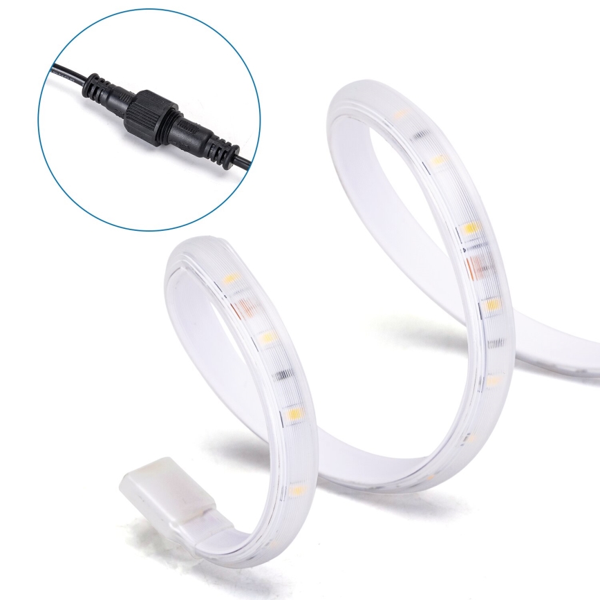 Aigostar - Tira solar LED regulable LED/20W/3,2V 20 m 6500K IP65 + mando a distancia