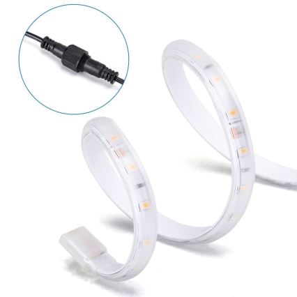 Aigostar - Tira solar LED regulable LED/1,6W/3,2V 3 m 2700K IP65 1800 mAh + mando a distancia