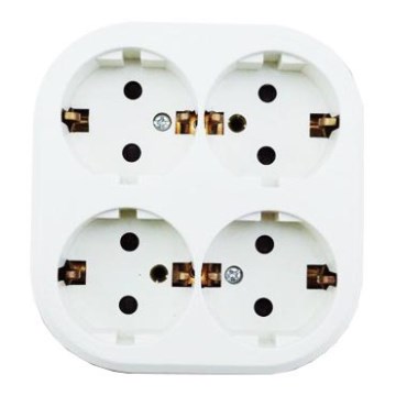 Aigostar - Toma de corriente doméstica 4Z SCHUKO 250/16A