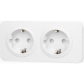 Aigostar - Toma de corriente doméstica con marco 2Z SCHUKO 250V/16A blanco