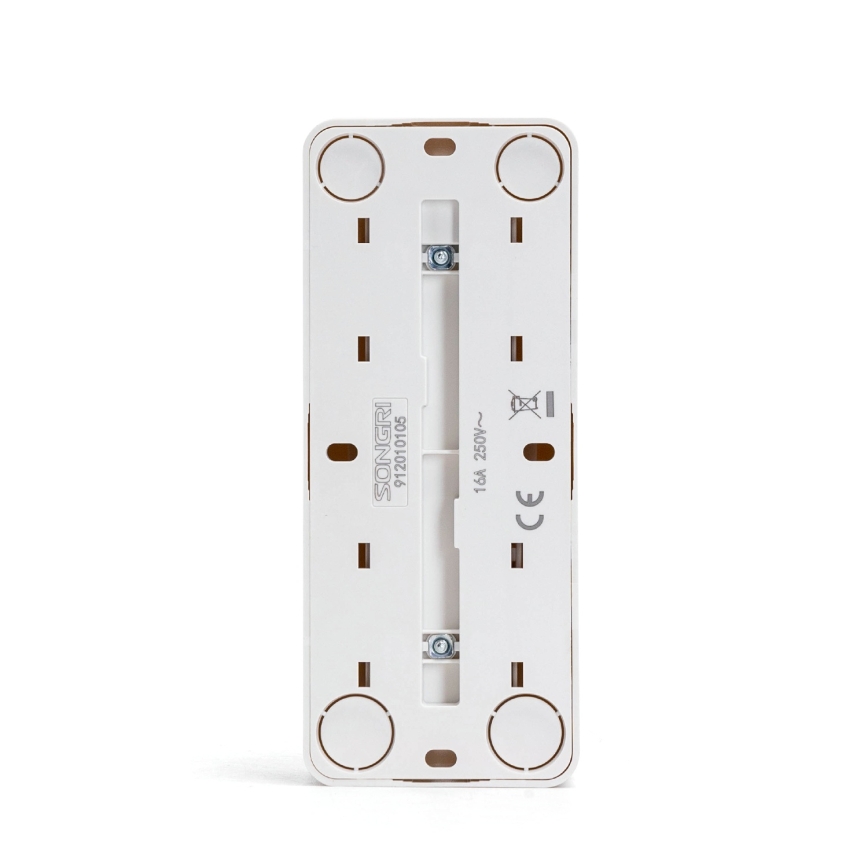 Aigostar - Toma de corriente doméstica de pared triple SCHUKO 250V blanca