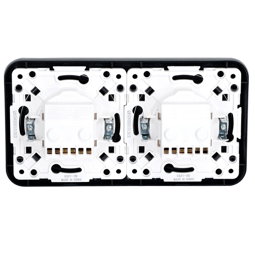 Aigostar - Toma de corriente doméstica doble SCHUKO 250 V/16 A