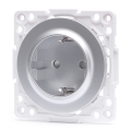 Aigostar - Toma de corriente doméstica SCHUKO sin marco 250V/16A plateada