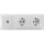 Aigostar - Toma Ethernet y 2 enchufes SCHUKO con marco blanco
