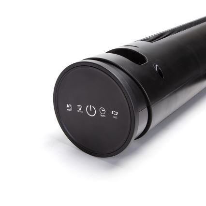 Aigostar - Ventilador de columna 45W/230V negro + mando a distancia