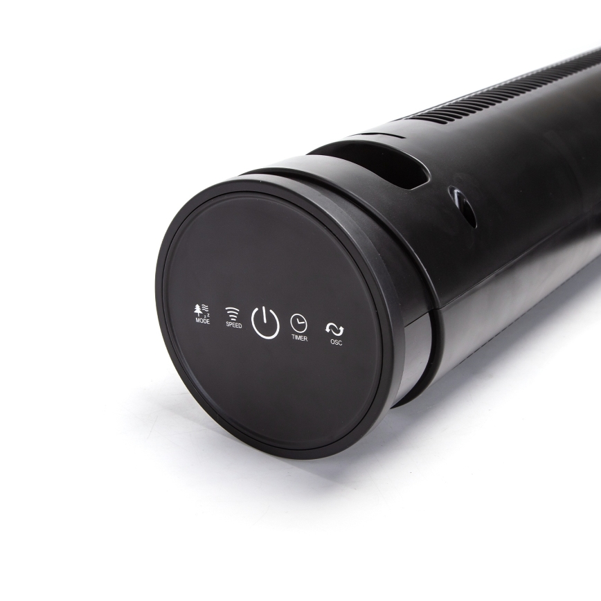 Aigostar - Ventilador de columna 45W/230V negro + mando a distancia