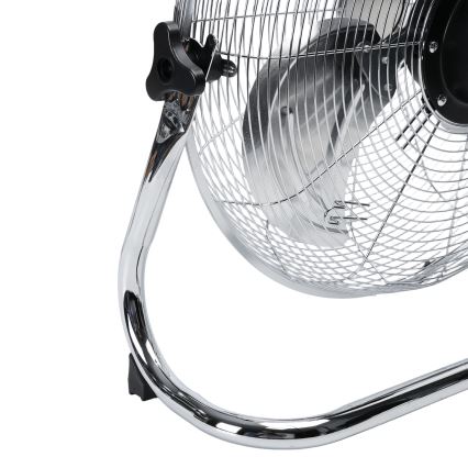 Aigostar - Ventilador de pie 100W/230V, diámetro 54 cm, acabado cromado brillante