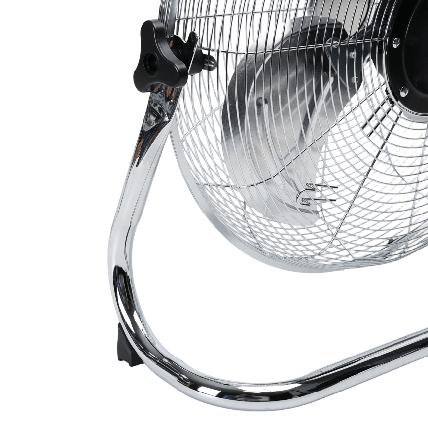 Aigostar - Ventilador de pie 100W/230V, diámetro 54 cm, acabado cromado brillante