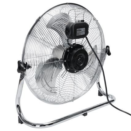 Aigostar - Ventilador de pie 100W/230V, diámetro 54 cm, acabado cromado brillante