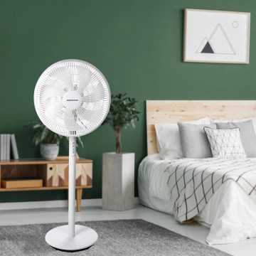 Aigostar - Ventilador de pie 2 en 1 45W/230V 110 cm blanco