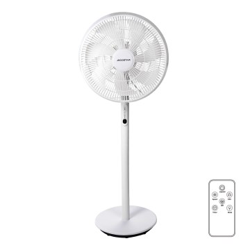 Aigostar - Ventilador de pie 2 en 1 45W/230V blanco + mando a distancia