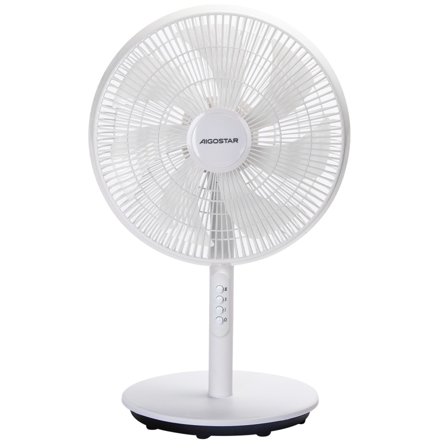 Aigostar - Ventilador de pie 45W/230V 110 cm blanco