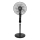Aigostar - Ventilador de pie 50W/230V, 130 cm, negro + mando a distancia