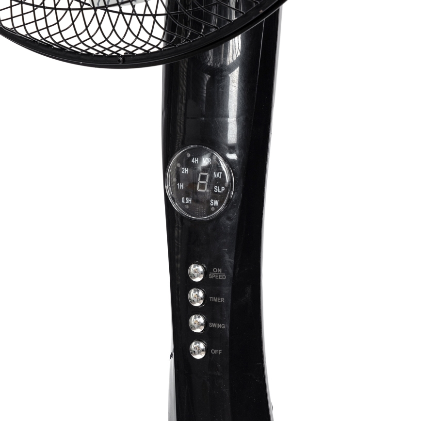 Aigostar - Ventilador de pie 50W/230V, 130 cm, negro + mando a distancia