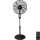Aigostar - Ventilador de pie 55W/230V 130 cm negro + mando a distancia