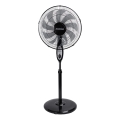 Aigostar - Ventilador de pie 60W/230V, 130 cm, negro + mando a distancia