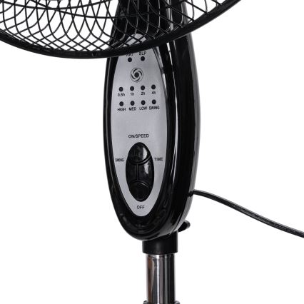 Aigostar - Ventilador de pie 60W/230V, 130 cm, negro + mando a distancia
