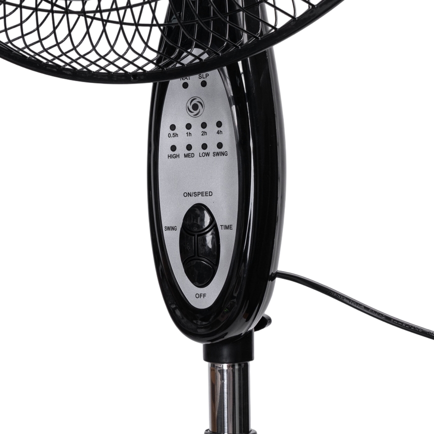 Aigostar - Ventilador de pie 60W/230V, 130 cm, negro + mando a distancia