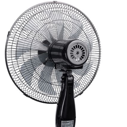 Aigostar - Ventilador de pie 60W/230V, 130 cm, negro + mando a distancia