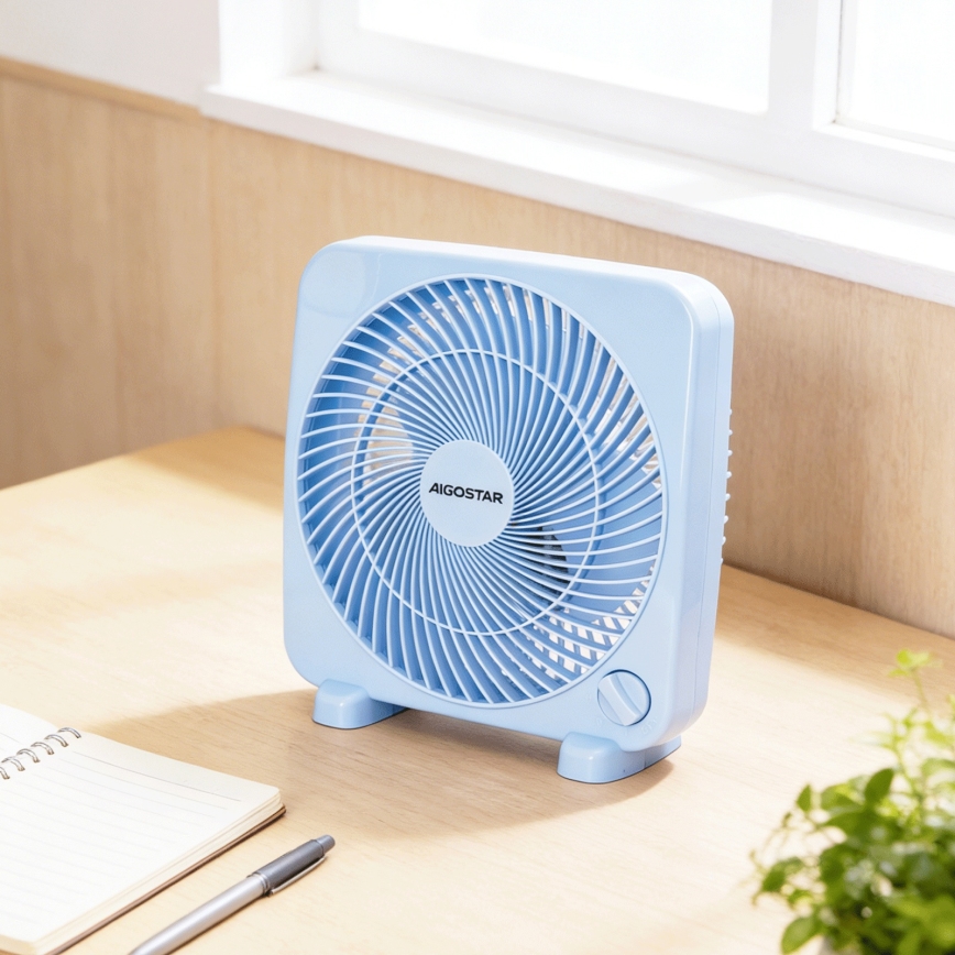 Aigostar - Ventilador de sobremesa 30W/230V azul
