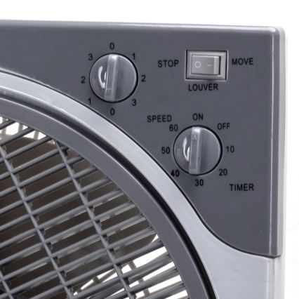 Aigostar - Ventilador de suelo 35W/230V Ø 30 cm blanco/gris