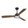 Aigostar - Ventilador de techo LED regulable LED/20W/230V 2700-6500K 132cm marrón + control remoto