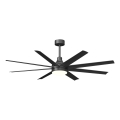 Aigostar - Ventilador de techo LED regulable LED/24W/230V 2700-6500K 165cm negro + control remoto