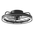 Aigostar - Ventilador de techo LED regulable LED/40W/230V 2700-6500K diá. 48 cm + control remoto negro