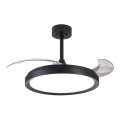 Aigostar - Ventilador de techo LED regulable LED/50W/230V 2700-6500K 106cm negro + control remoto