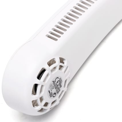 Aigostar - Ventilador recargable para el cuello 4W/5V 2000mAh blanco