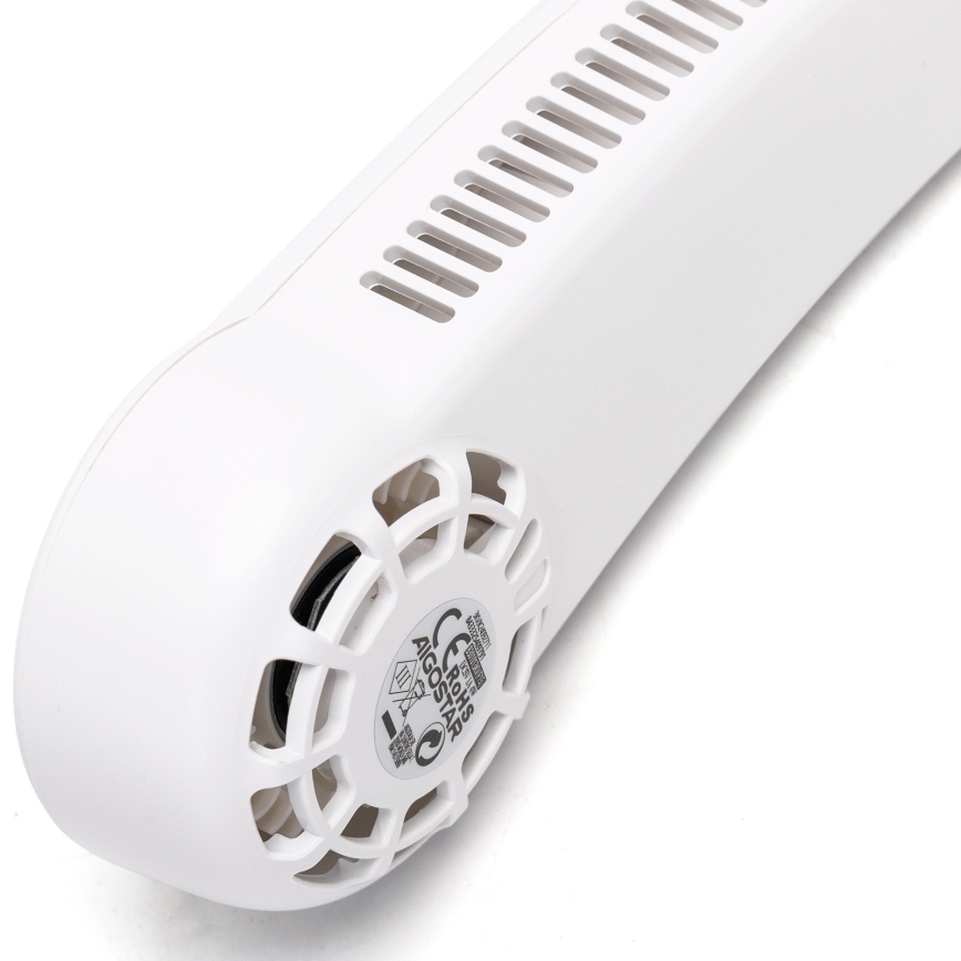 Aigostar - Ventilador recargable para el cuello 4W/5V 2000mAh blanco