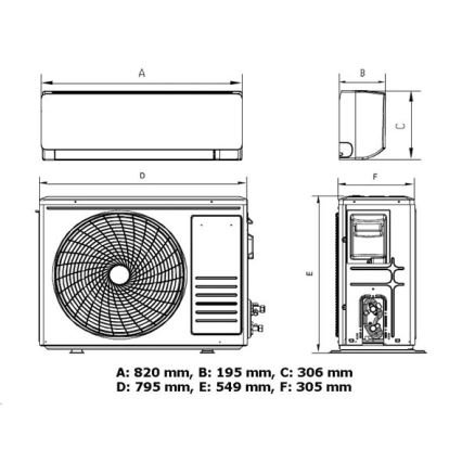 Aire acondicionado 12K V1 3,65 kW (12.000 BTU) Wi-Fi Tuya blanco + mando a distancia