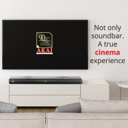 AKAI ASB-29 - barra de sonido con subwoofer activo 120W/230V + mando a distancia