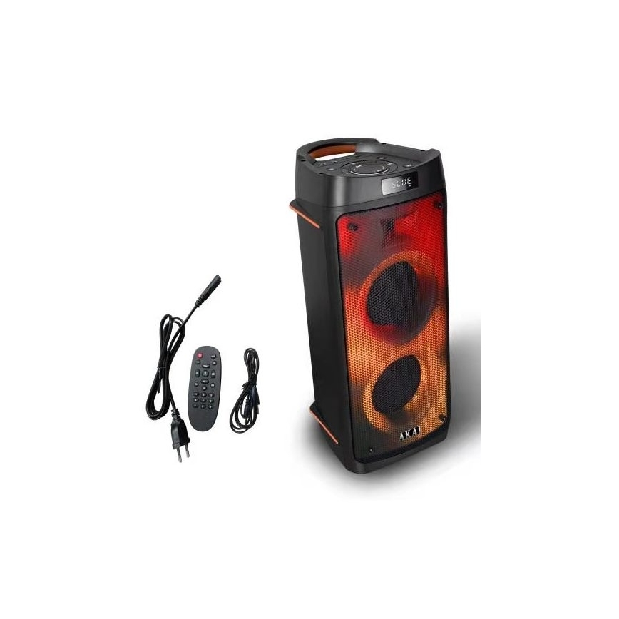 AKAI PARTY BOX 810 - Altavoz inalámbrico 65W/230V 5000 mAh + mando a distancia