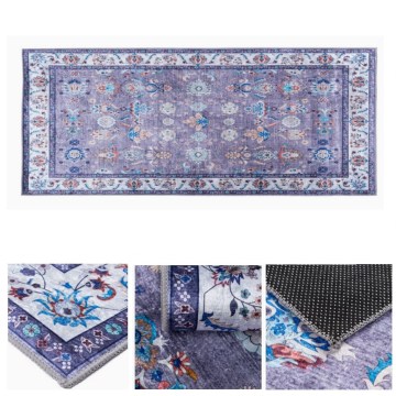 Alfombra antideslizante de estilo oriental PRINT SHINE 70x140 cm azul